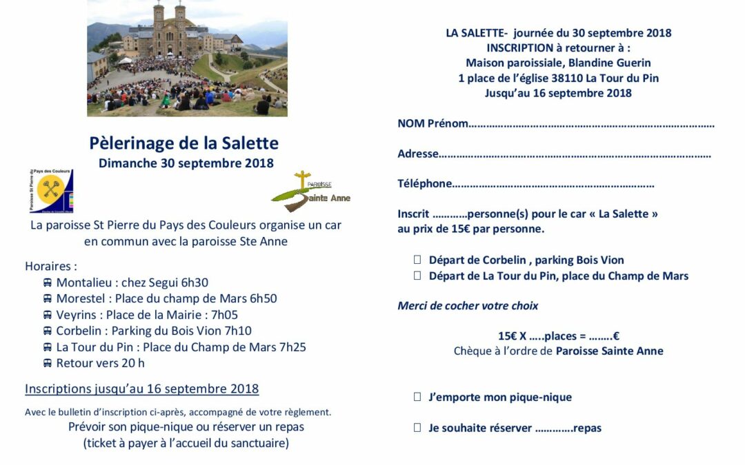 Flyer La Salette 2018